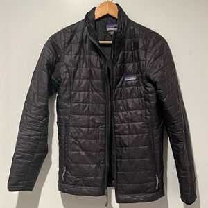 Patagonia black nano puff jacket
